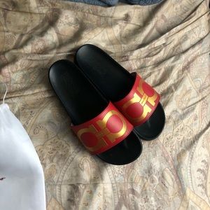 Salvatore Ferragamo Groove Pool Slide Sandal